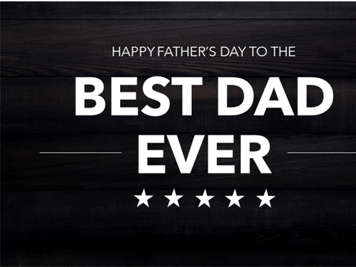 Typographic Father's Day cards Typographic Father's Day cards