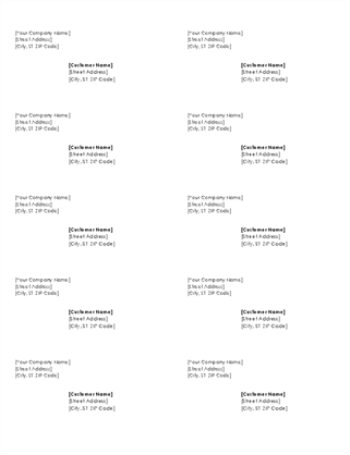 Shipping labels (Simple Lines design, 10 per page) Shipping labels (Simple Lines design, 10 per page)
