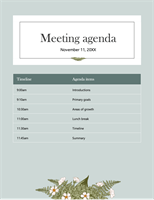 Agenda meeting example