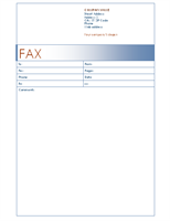 Company fax cover letter