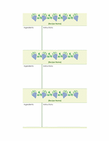 Recipe cards (grapes design, 3 per page)
