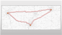 Animation slide: Travel routes on a map (widescreen)