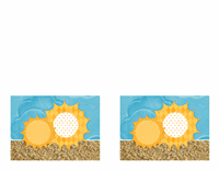 Invitation (sun and sand design)