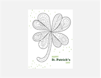 St. Patrick's Day coloring sheet (Shamrock design)