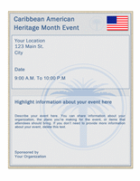 Caribbean American Heritage Month event flyer