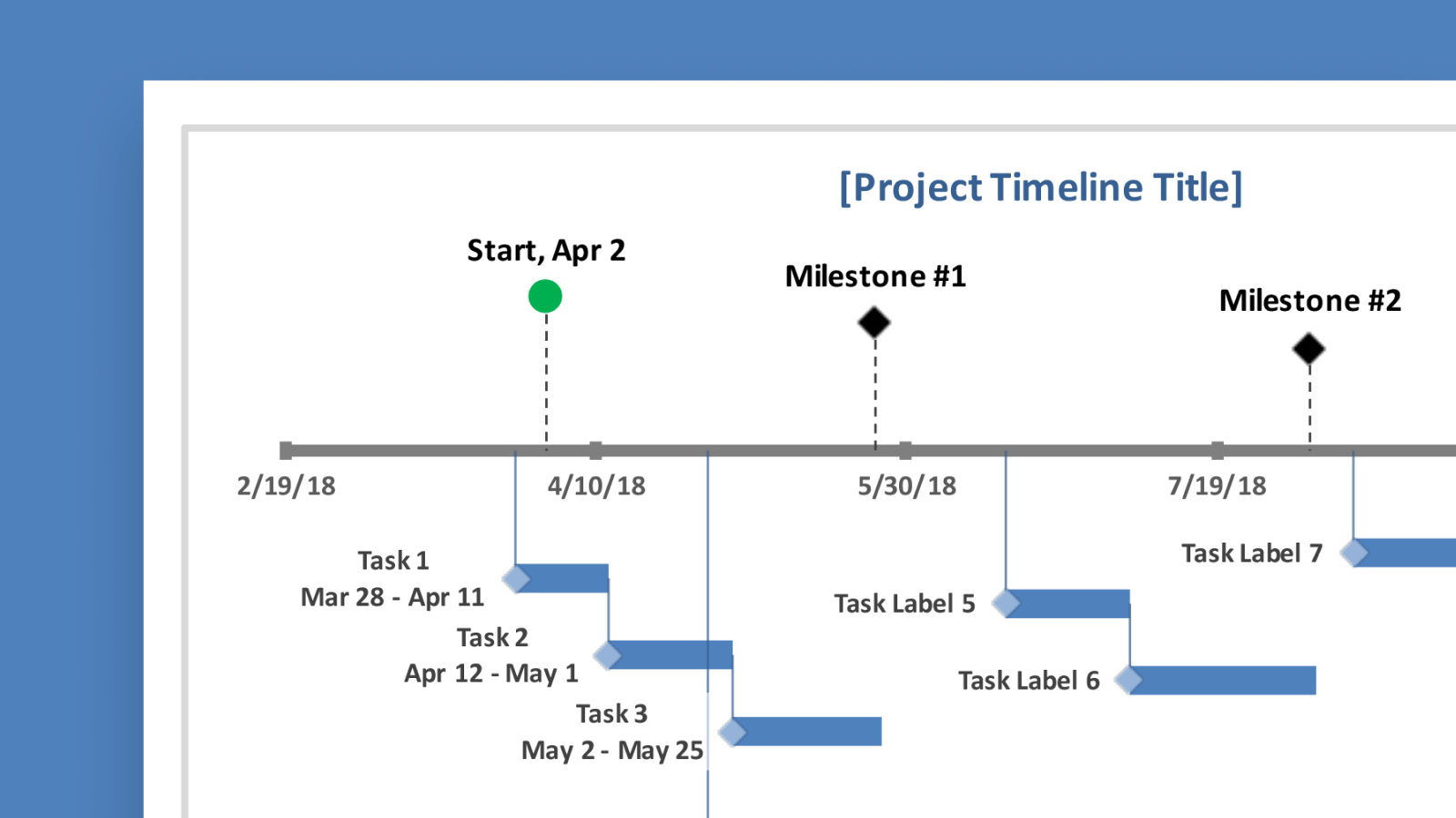 Milestone And Task Project Timeline Excel Template