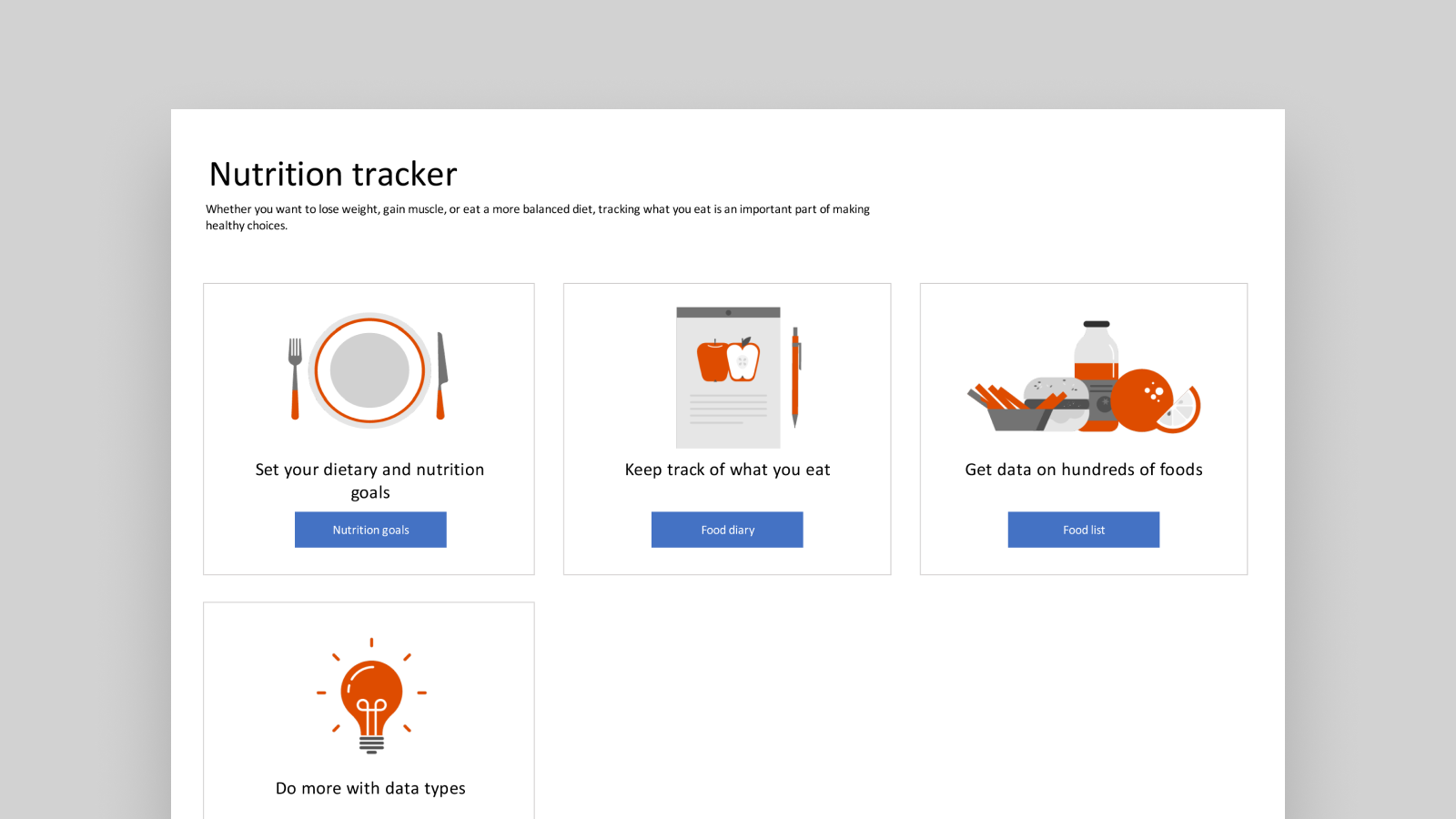 online nutrition tracker