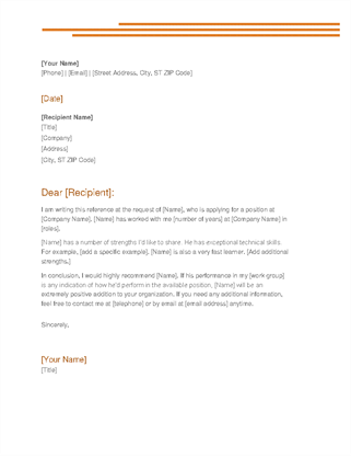 Recommendation letter Recommendation letter