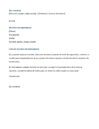 Carta de presentación para solicitud de prácticas - Office 