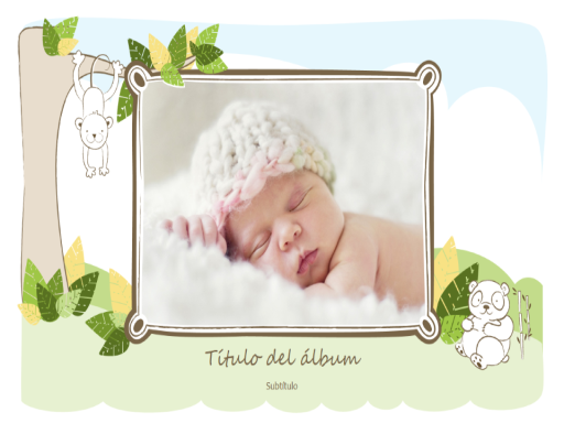 Álbum de fotos de bebés (bocetos con animales, pantalla panorámica) Álbum de fotos de bebés (bocetos con animales, pantalla panorámica)