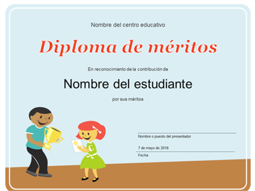 Diploma (alumnos de primaria) Diploma (alumnos de primaria)