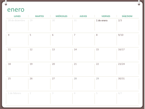 Calendario de 2017 (de lunes a domingo, diseño con dos anillas) Calendario de 2017 (de lunes a domingo, diseño con dos anillas)