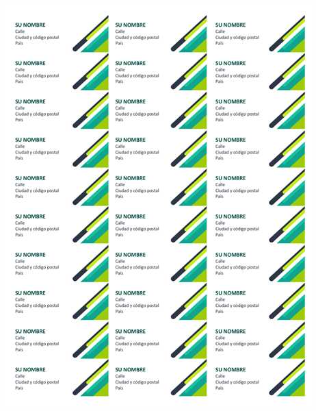Etiquetas de cápsulas modernas (30 por página) Etiquetas de cápsulas modernas (30 por página)