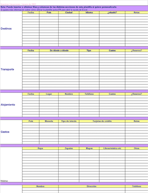 Itinerario de viaje de negocios - Office Templates