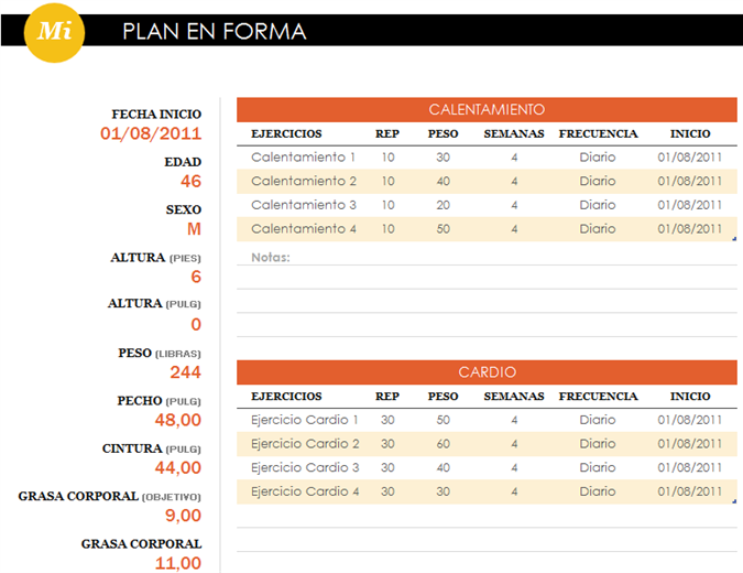 Plan de gimnasio para bajar de peso