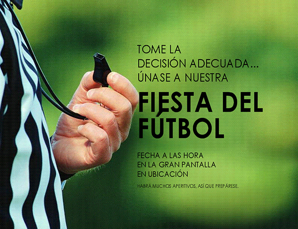 Prospecto de fiesta del fútbol Prospecto de fiesta del fútbol