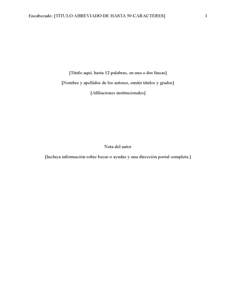 Informe de estilo APA (6 edición) Informe de estilo APA (6 edición)
