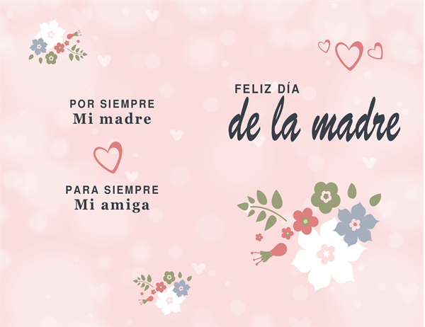 Bonita tarjeta rosa del Día de la Madre. Bonita tarjeta rosa del Día de la Madre.