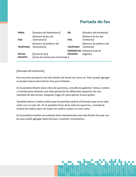 Portada de fax técnica minimalista Portada de fax técnica minimalista