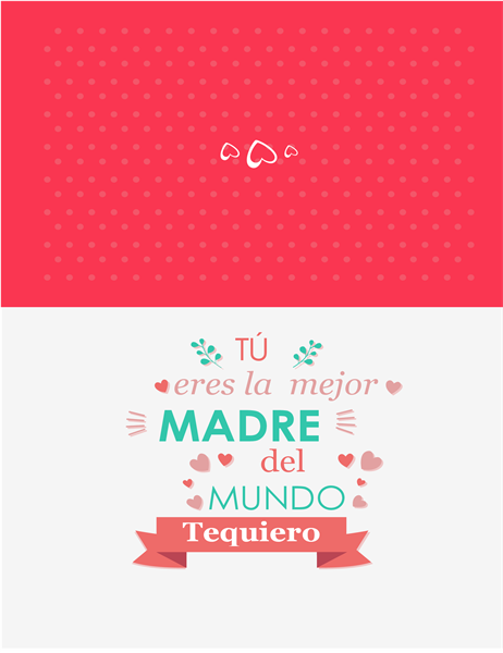 Tarjeta del Día de la Madre Eres la mejor Tarjeta del Día de la Madre Eres la mejor