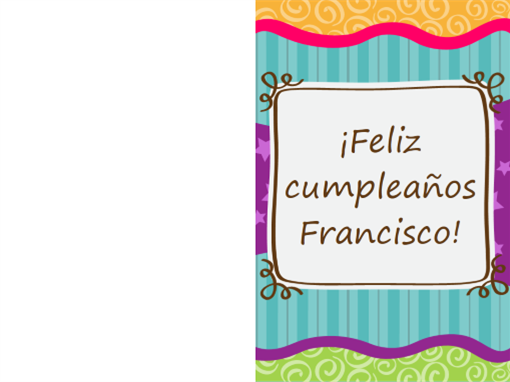 Tarjeta de cumpleaños con estrellas y rayas (niños, plegada) Tarjeta de cumpleaños con estrellas y rayas (niños, plegada)