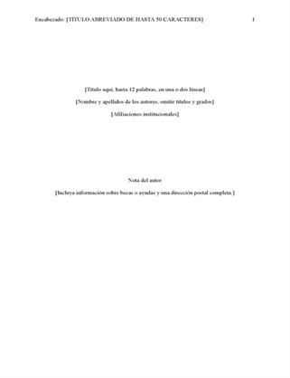 Informe de estilo APA (6 edición) Informe de estilo APA (6 edición)