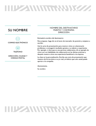 Carta de presentación creativa diseñada por MOO Carta de presentación creativa diseñada por MOO