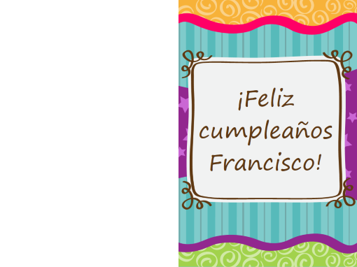 Tarjeta de cumpleaños con estrellas y rayas (niños, plegada) Tarjeta de cumpleaños con estrellas y rayas (niños, plegada)