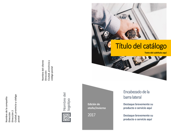 Catálogo de productos (diseño de formularios, doblado horizontalmente, 8 páginas) Catálogo de productos (diseño de formularios, doblado horizontalmente, 8 páginas)