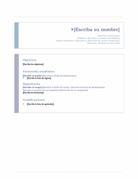 Curriculum vitae model picture