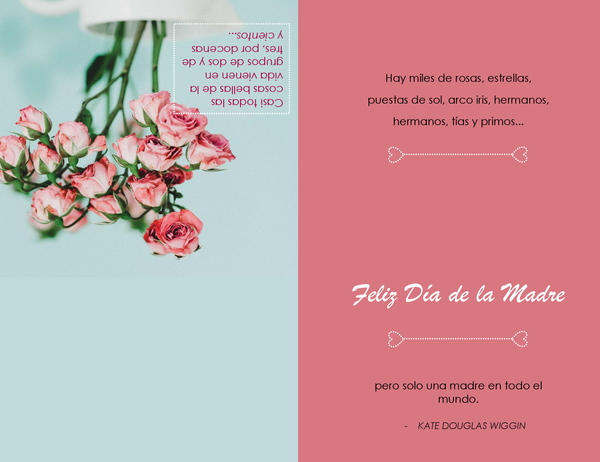 Tarjeta del Día de la Madre (con amapola; se dobla en cuatro partes) Tarjeta del Día de la Madre (con amapola; se dobla en cuatro partes)