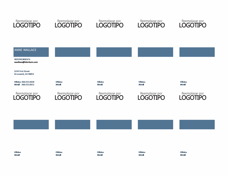 Tarjetas de presentación, diseño vertical con logotipo y texto alineado a la izquierda Tarjetas de presentación, diseño vertical con logotipo y texto alineado a la izquierda