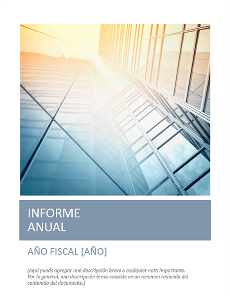 Informe anual (con foto de portada) Informe anual (con foto de portada)