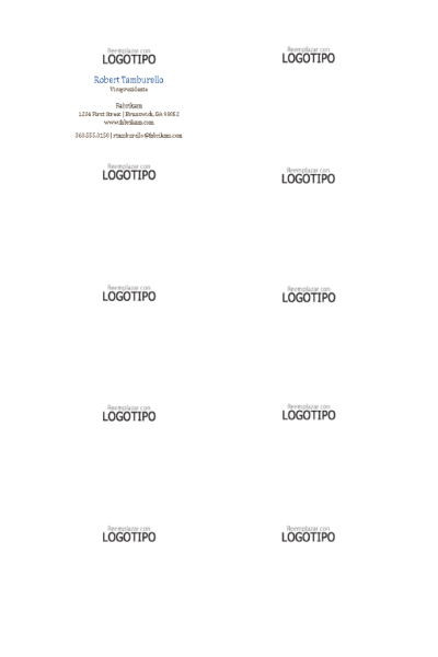 Tarjetas de presentación, diseño horizontal con logotipo e iniciales de nombre en mayúsculas Tarjetas de presentación, diseño horizontal con logotipo e iniciales de nombre en mayúsculas