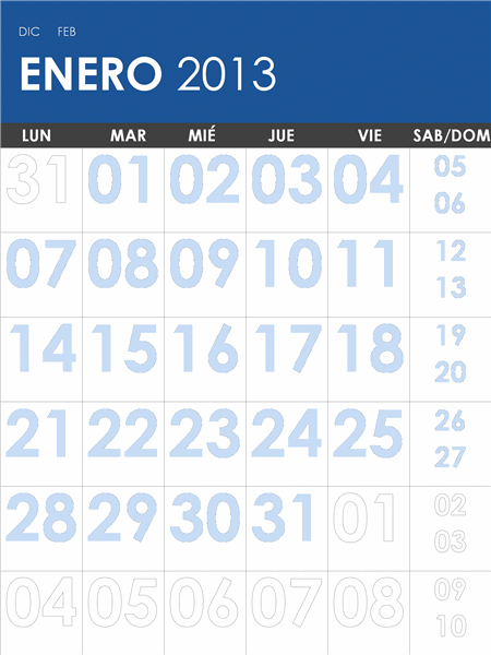 Calendario 2013-2014 multicolor (L-V) Calendario 2013-2014 multicolor (L-V)