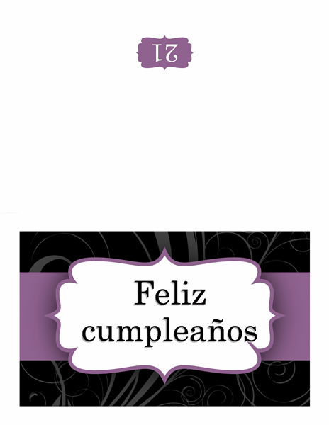 Tarjeta de felicitación (diseño con cinta púrpura) Tarjeta de felicitación (diseño con cinta púrpura)