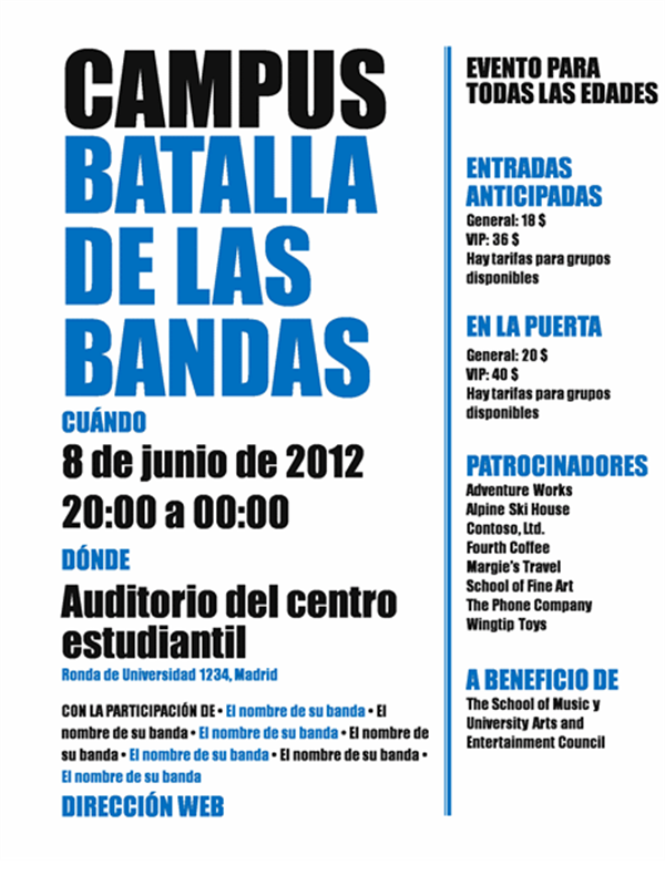 Prospecto para estudiantes (diseño en negrita de color negro y azul) Prospecto para estudiantes (diseño en negrita de color negro y azul)