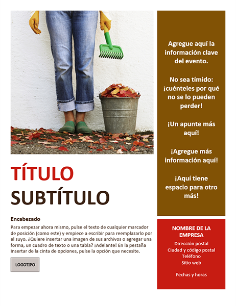 Folleto de evento estacional (otoño) Folleto de evento estacional (otoño)