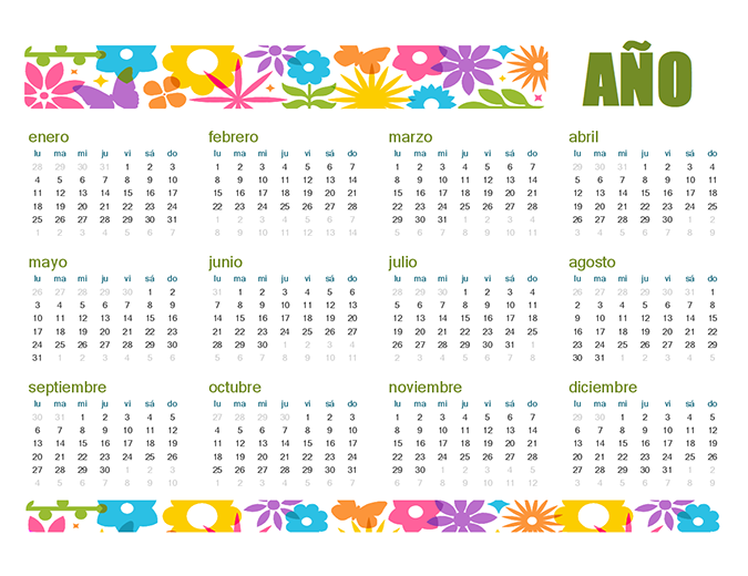 Calendario divertido para cualquier año Calendario divertido para cualquier año