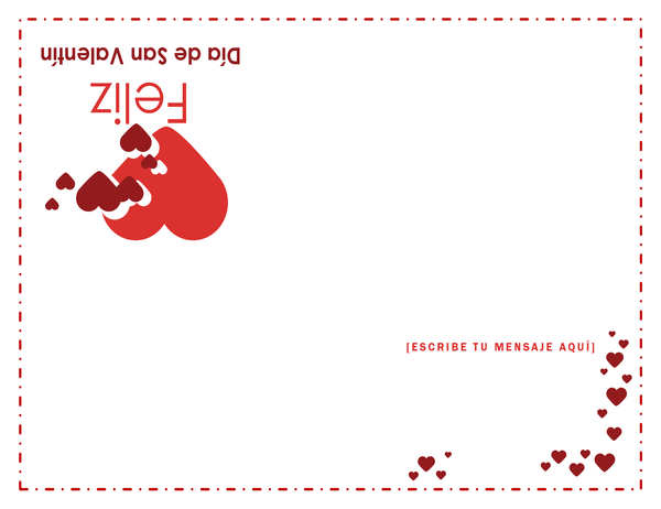 Tarjeta para el Día de San Valentín (se dobla en cuatro partes) Tarjeta para el Día de San Valentín (se dobla en cuatro partes)