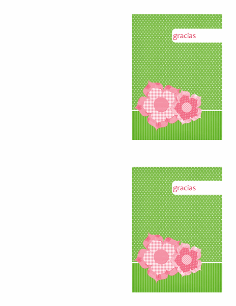 Tarjeta de agradecimiento (diseño floral) Tarjeta de agradecimiento (diseño floral)