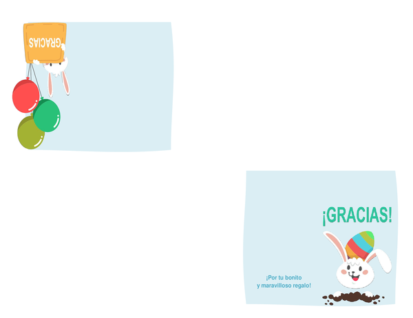 Tarjeta de agradecimiento de pascua (cuatro pliegues) Tarjeta de agradecimiento de pascua (cuatro pliegues)