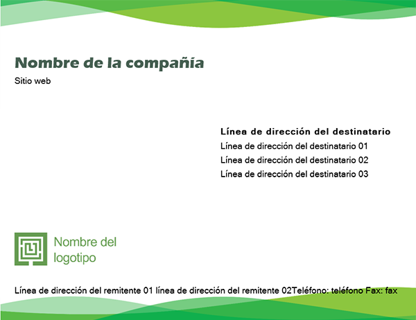 Sobre (diseño onda verde) Sobre (diseño onda verde)
