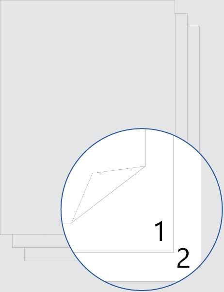 Numeración de portada de doble cara (inferior) Numeración de portada de doble cara (inferior)