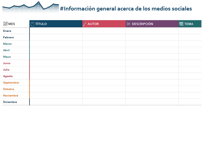 Información general anual calendario editorial Información general anual calendario editorial