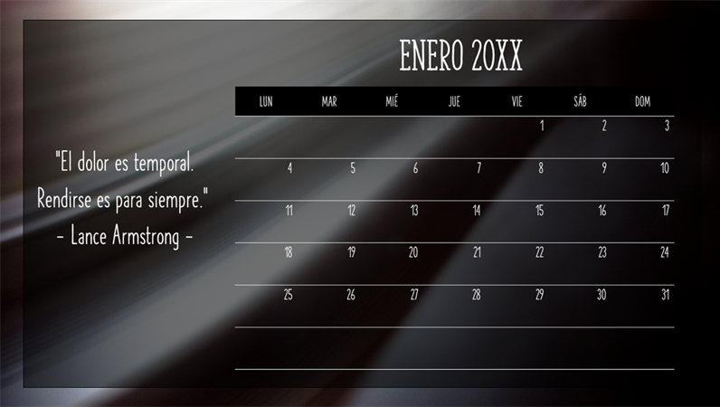 Calendario mensual de citas Calendario mensual de citas