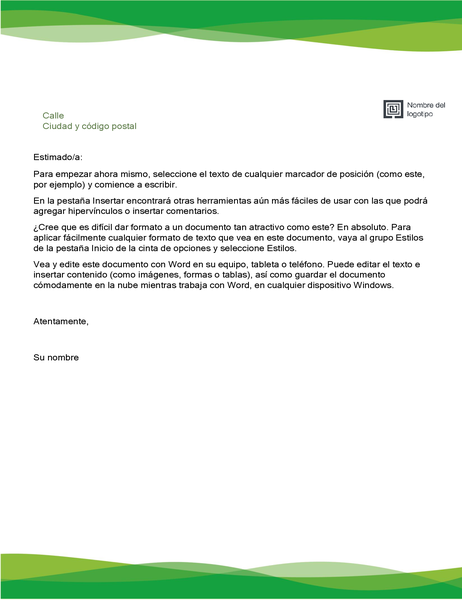 Membrete (diseño onda verde) Membrete (diseño onda verde)