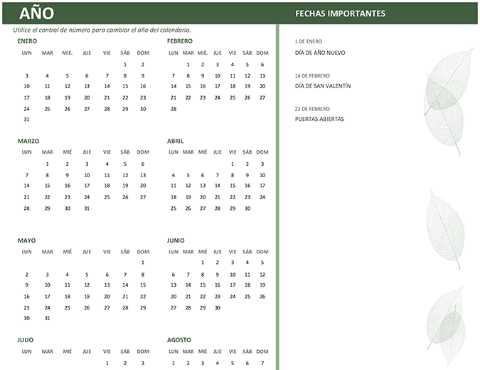 Calendario profesional (cualquier año, de lunes a domingo) Calendario profesional (cualquier año, de lunes a domingo)