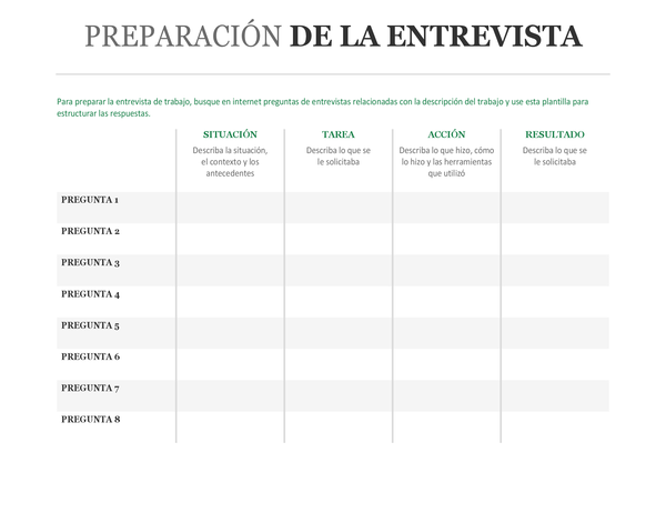 STAR Técnica de preparación para una entrevista de trabajo STAR Técnica de preparación para una entrevista de trabajo