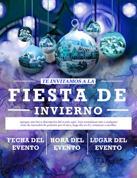 Prospecto de fiesta de invierno elegante Prospecto de fiesta de invierno elegante